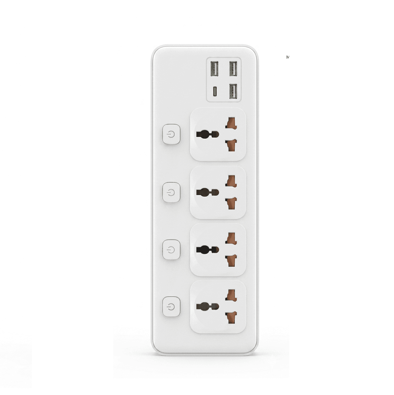 Armor AR-5004 4000W Power Strip Extension Cord With 4 AC Outlets, 3 USB & 1 PD Type-C Port (3 Meter Cable) — image 2