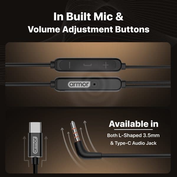 Armor AR07C Pro Type-C Wired Earphones With Powerful Bass And HD Clear Calling — image 2