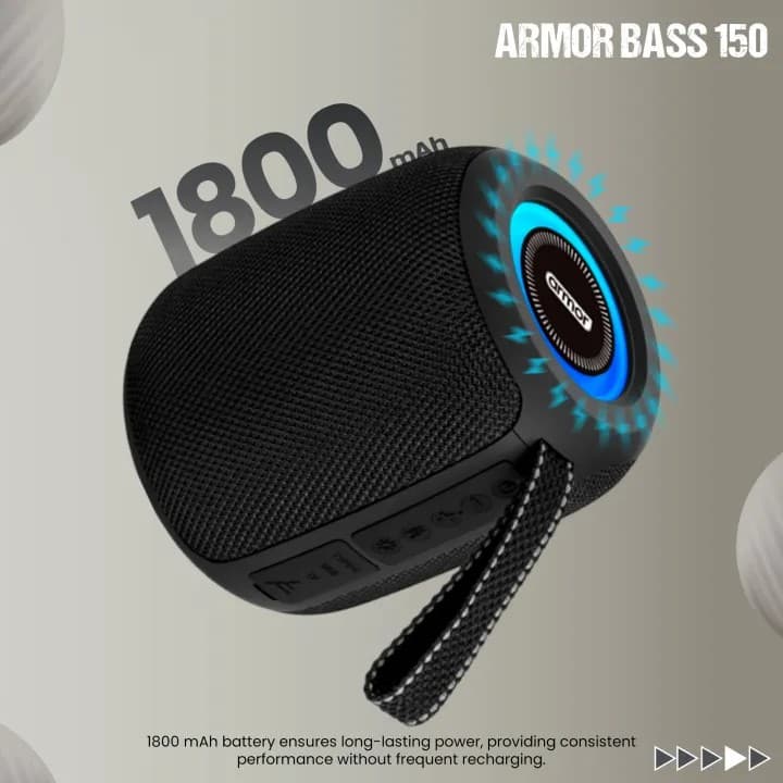 Armor Bass 150 Bluetooth Speaker 10W 7 Hour Playtime RGB Lights 1800mAh Battery — image 2