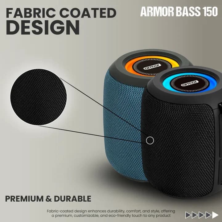 Armor Bass 150 Bluetooth Speaker 10W 7 Hour Playtime RGB Lights 1800mAh Battery — image 4