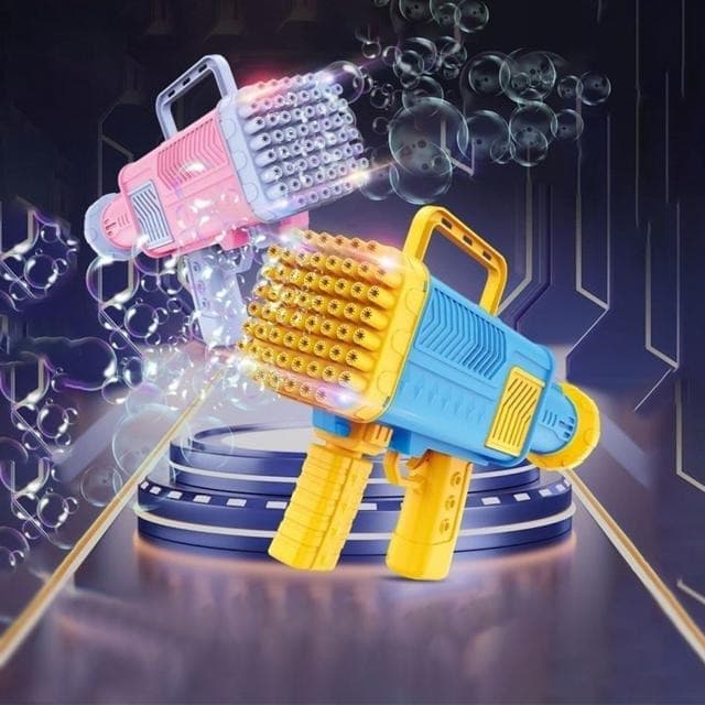 Automatic Recharbeable Bubble Gun 60 Holes With Cool Lights — image 3