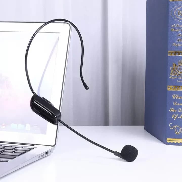 AY 102 Handheld UHF Wireless Double Microphone Headset Teaching Voice Amplifier — image 3