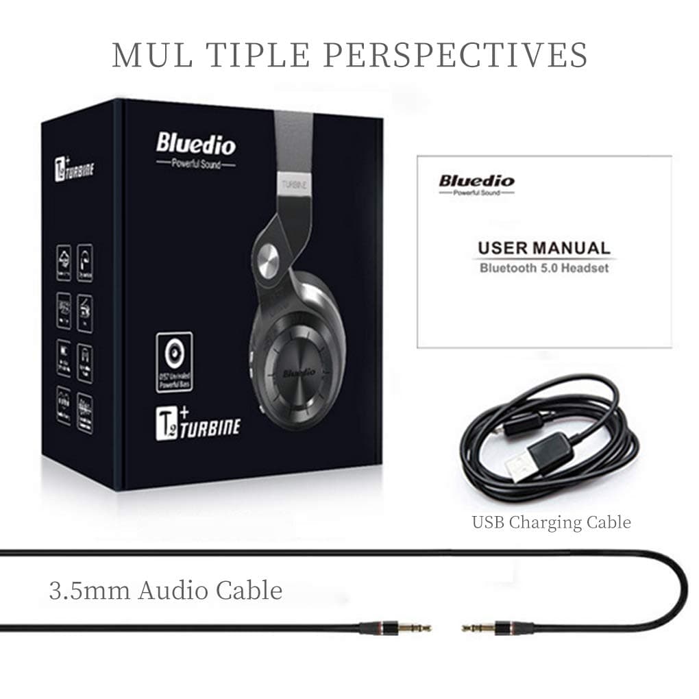 Bluedio T2 Plus Turbine Wireless Bluetooth Headphones with Mic/Micro SD Card Slot/FM Radio — image 3