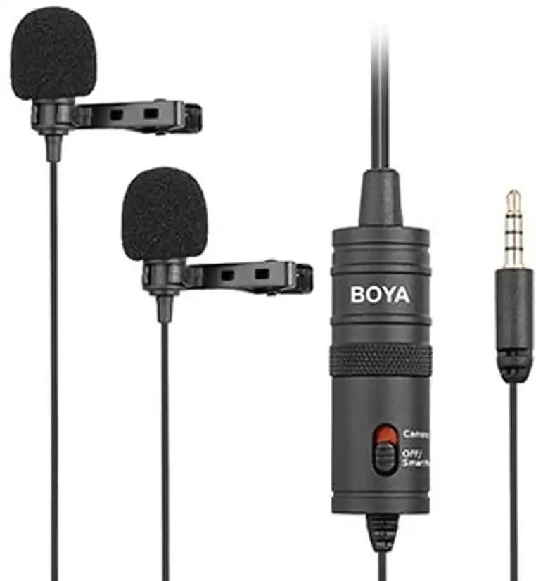 BOYA BY M1DM Dual Lavalier Universal Microphone With Single 1/8 Stereo Connector ‘Copy' — image 1
