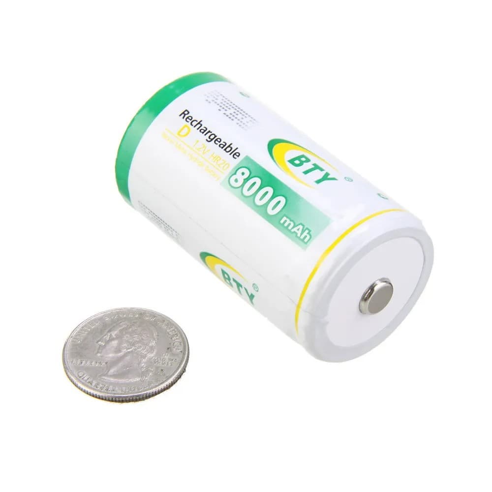 BTY D8000 Rechargeable Battery Size D 1.2 V HR20 NiMH 8000mAh 1.2 V Battery — image 3