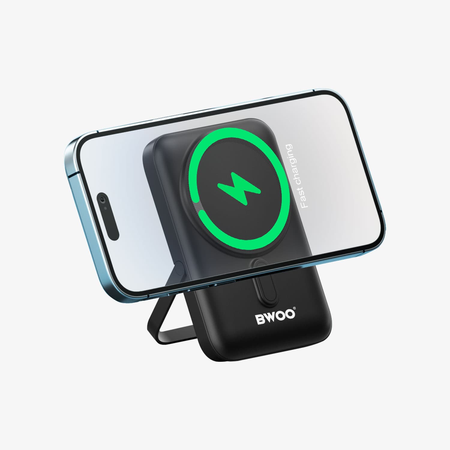 Bwoo BO P33 10000mAh Magnetic Wireless Power Bank With Foldable Holder — image 3