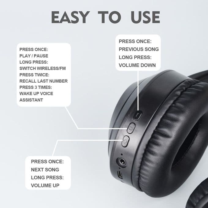 C2235 Wireless Bluetooth Rechargeable Headphone — image 3