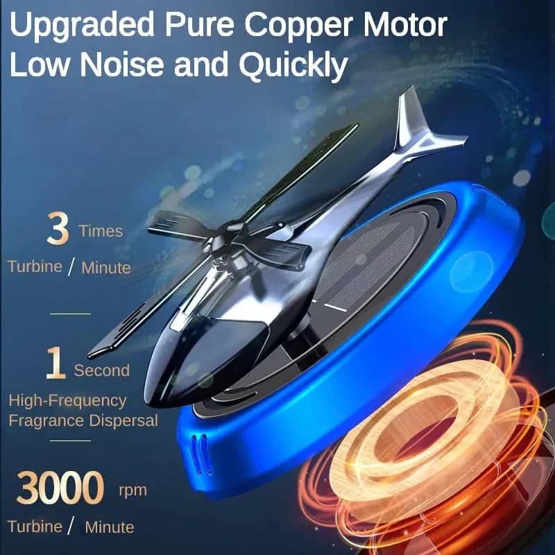 Car Aromatherapy Air Freshener Helicopter Aircraft Decoration Solar Car Perfume — image 3