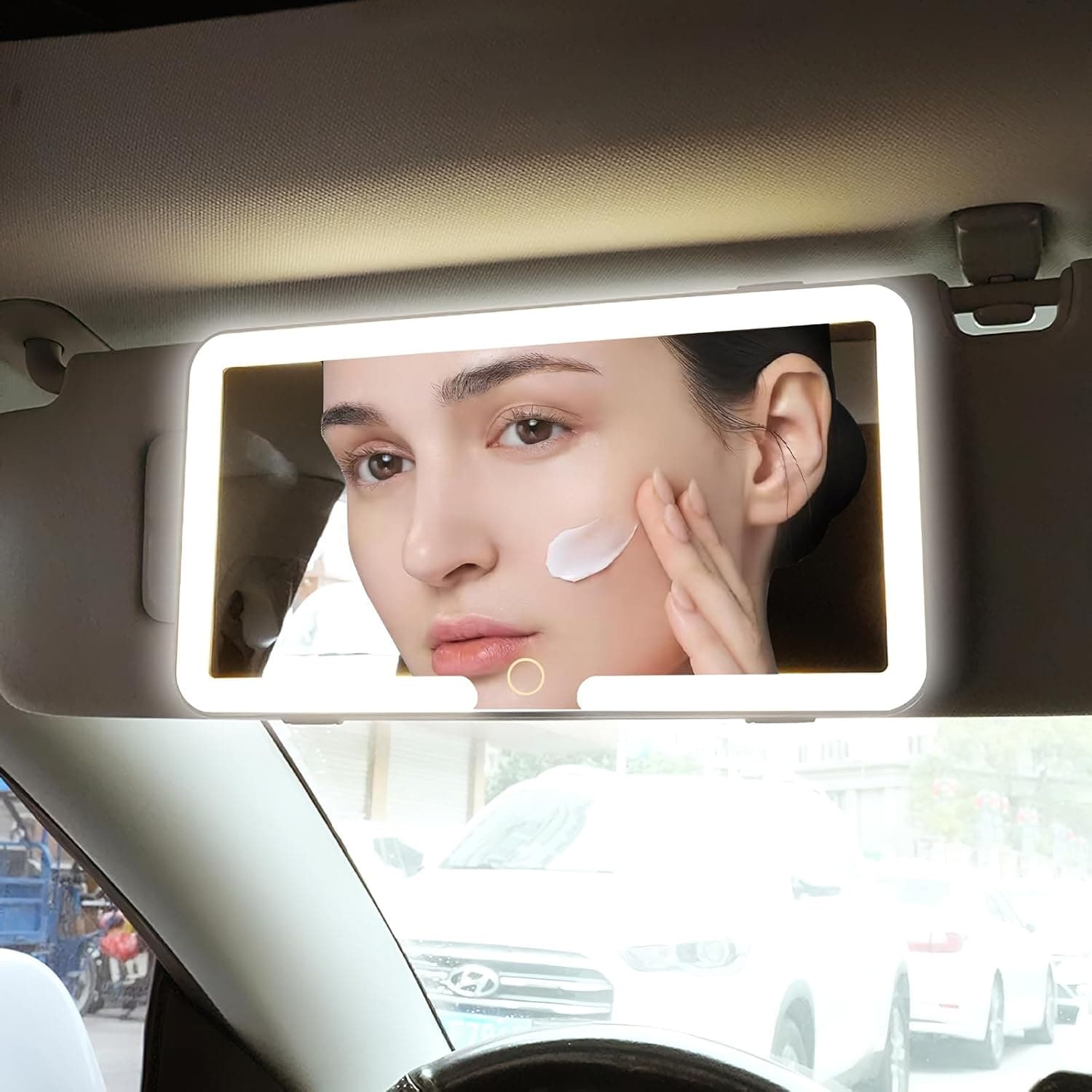 Car Sun Visor Vanity Mirror LED | Rechargeable 3-Mode Travel Mirror — image 1