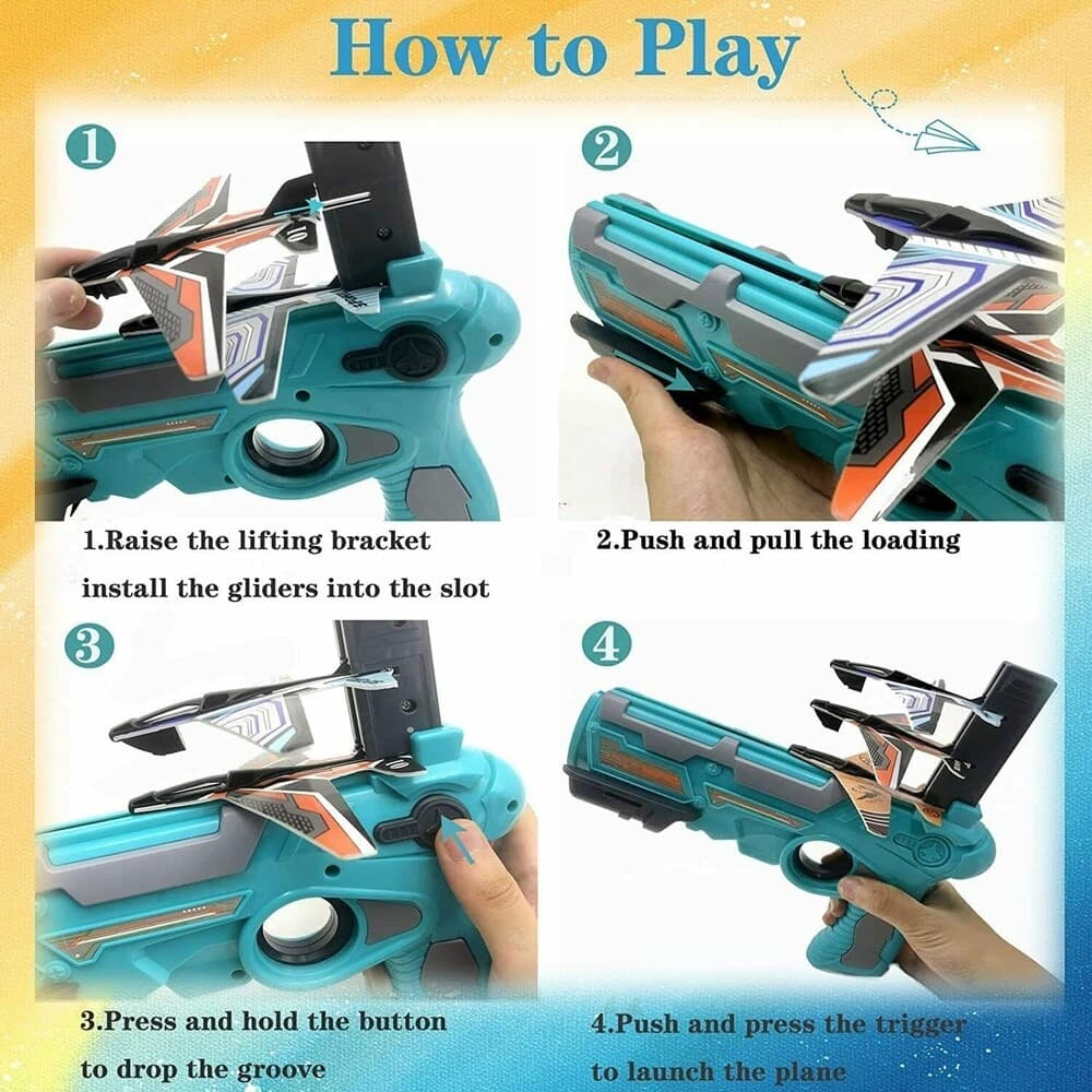 Catapult Toy Airplane Launcher With Foam Gliders For Kids — image 2