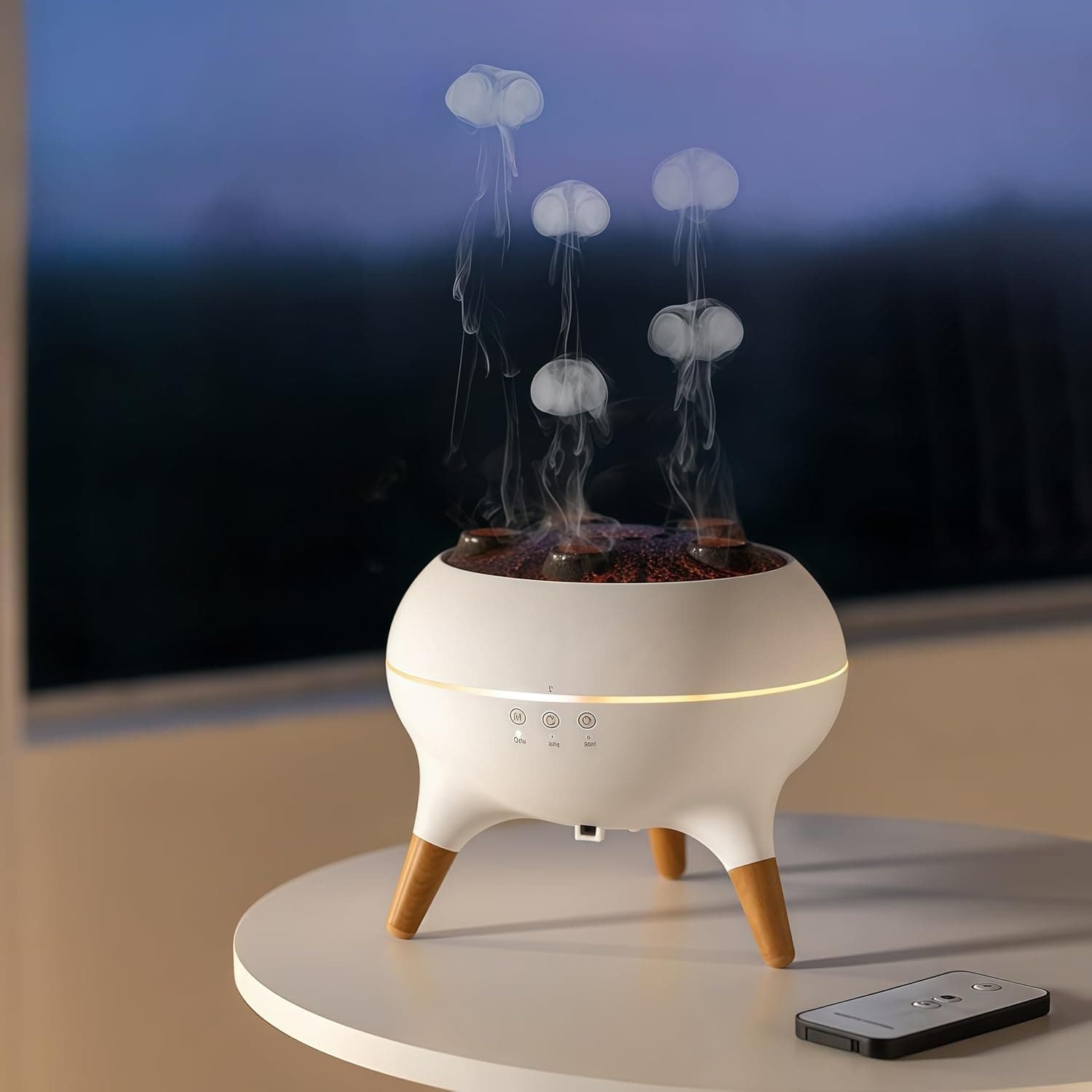 Dynamic Jellyfish Air Humidifier & Essential Oil Diffuser 250ml Ultrasonic Aroma Diffuser With 7-Color LED Lights — image 1
