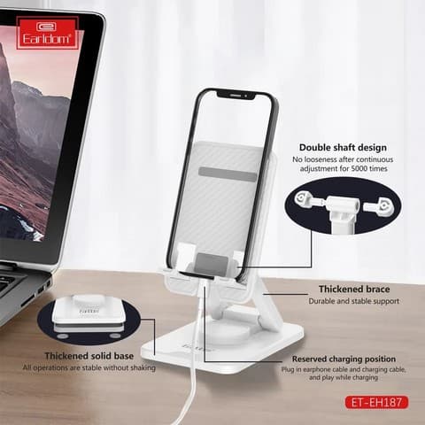 Earldom EH187 Universal Desktop Mobile Holder Folding Stand 360⁰ Degree — image 6
