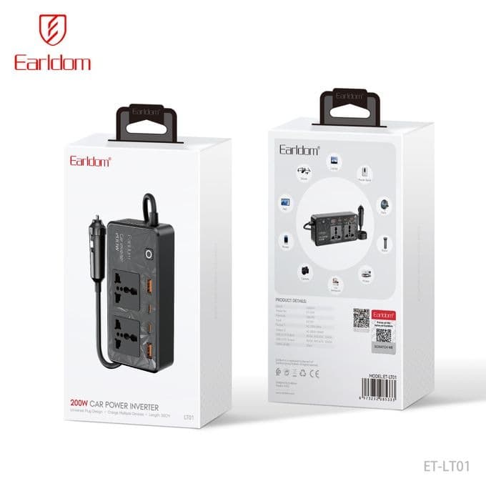 Earldom ET-LT01 Car Charger Power Inverter 200W — image 5