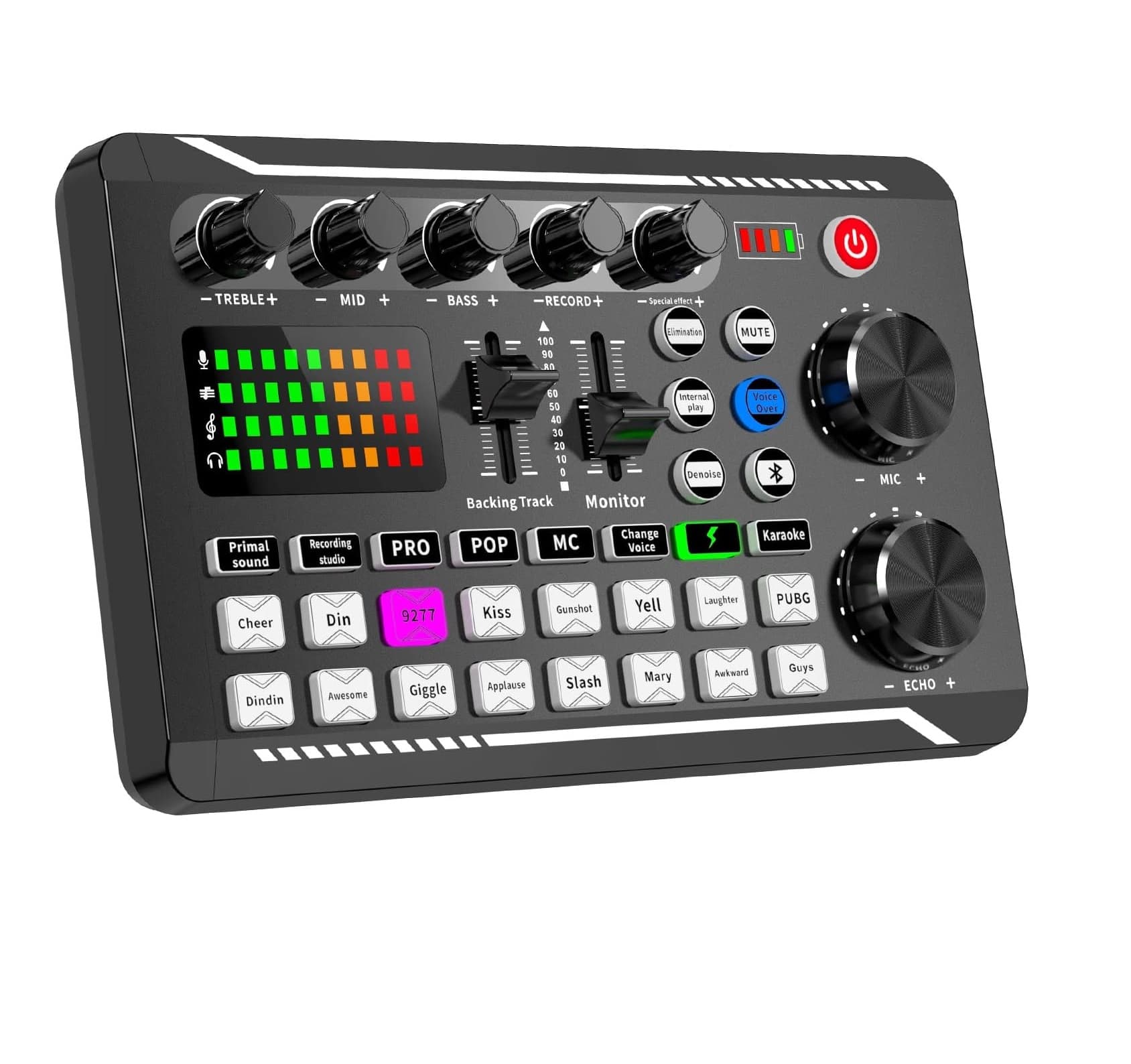 F998 Live Sound Card Audio Mixer Podcast Audio Interface — image 1