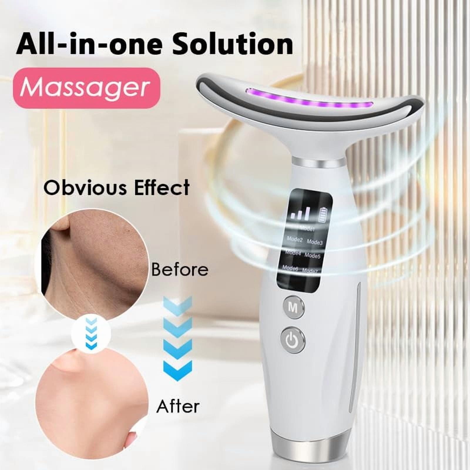 Facial & Neck 7 In 1 Massager Skin Lifting Wrinkle & Dark Circle Reducer — image 6