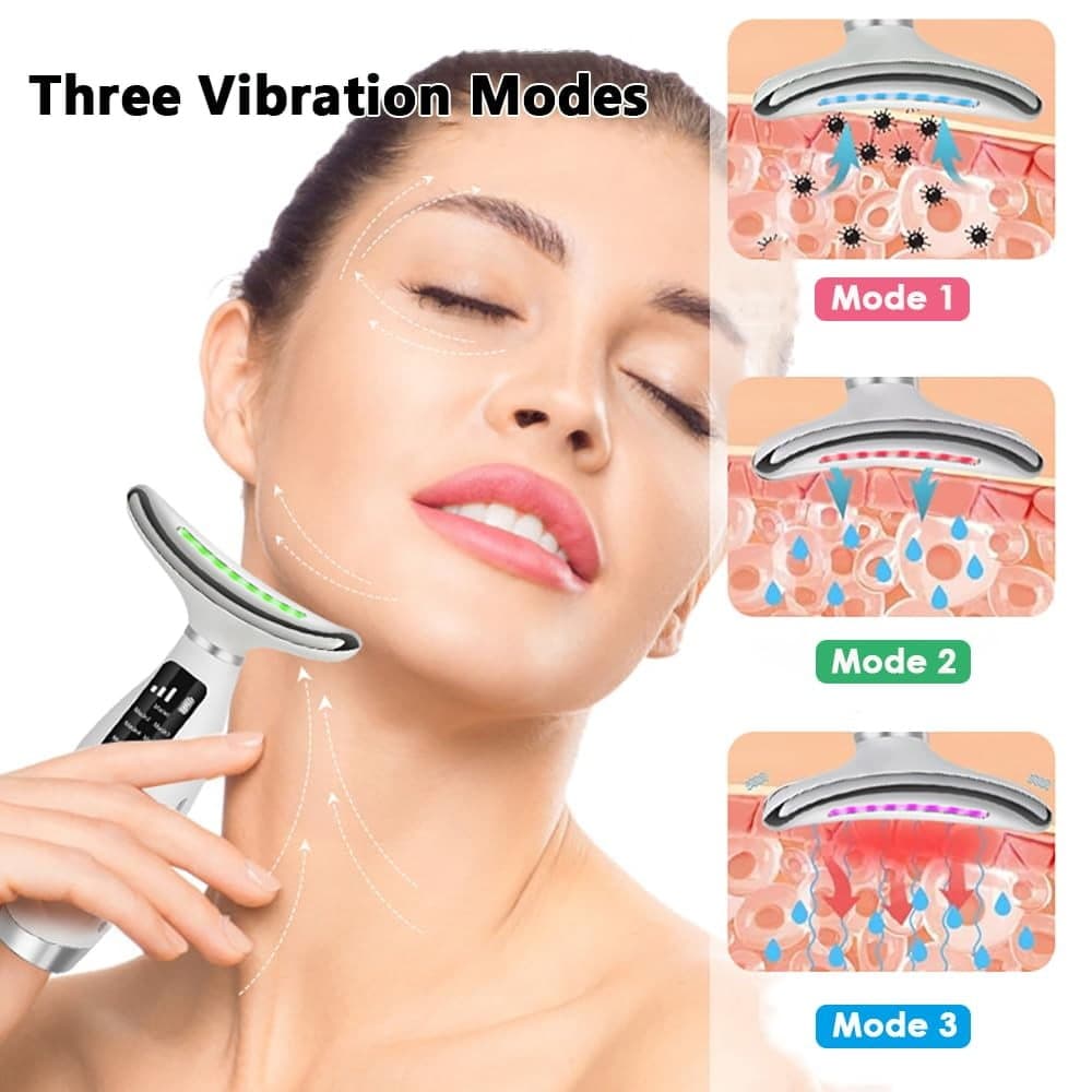 Facial & Neck 7 In 1 Massager Skin Lifting Wrinkle & Dark Circle Reducer — image 4
