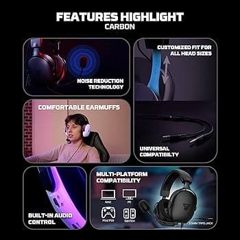 Fantech MH92 CARBON Gaming Headphone Multi-Platform — image 5