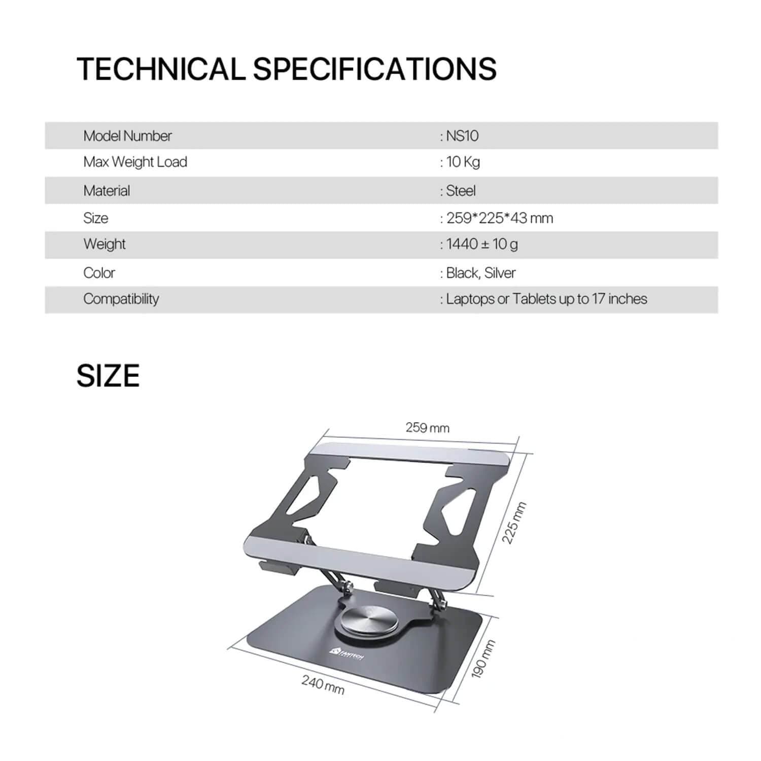 Fantech NS10 Metal Foldable Laptop Stand — image 4