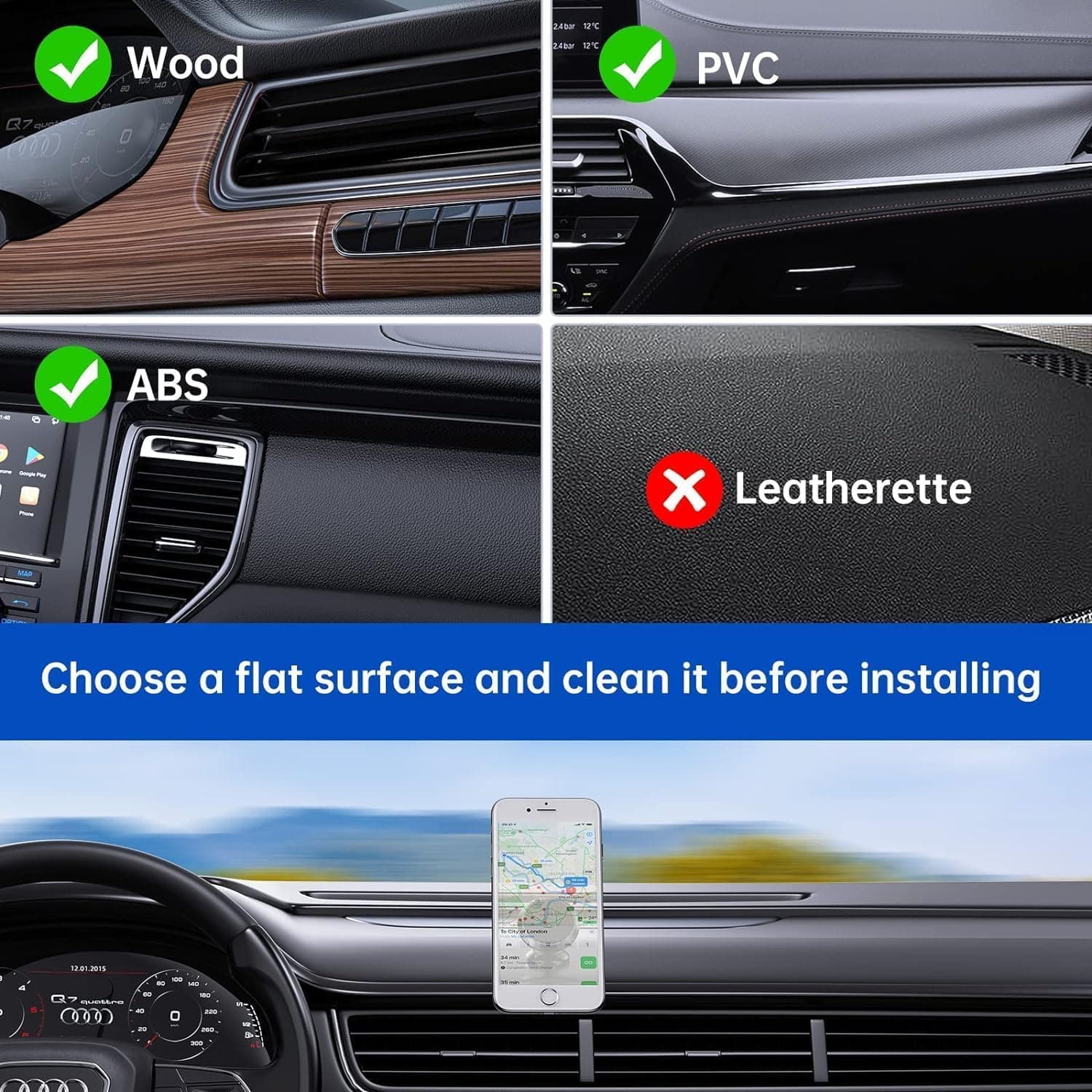 Fiunatec FO-008 Magnet 360° Rotation Metal Car Mobile Holder — image 3