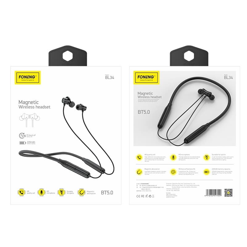 Foneng BL34 Neckband Bluetooth Earphone — image 5