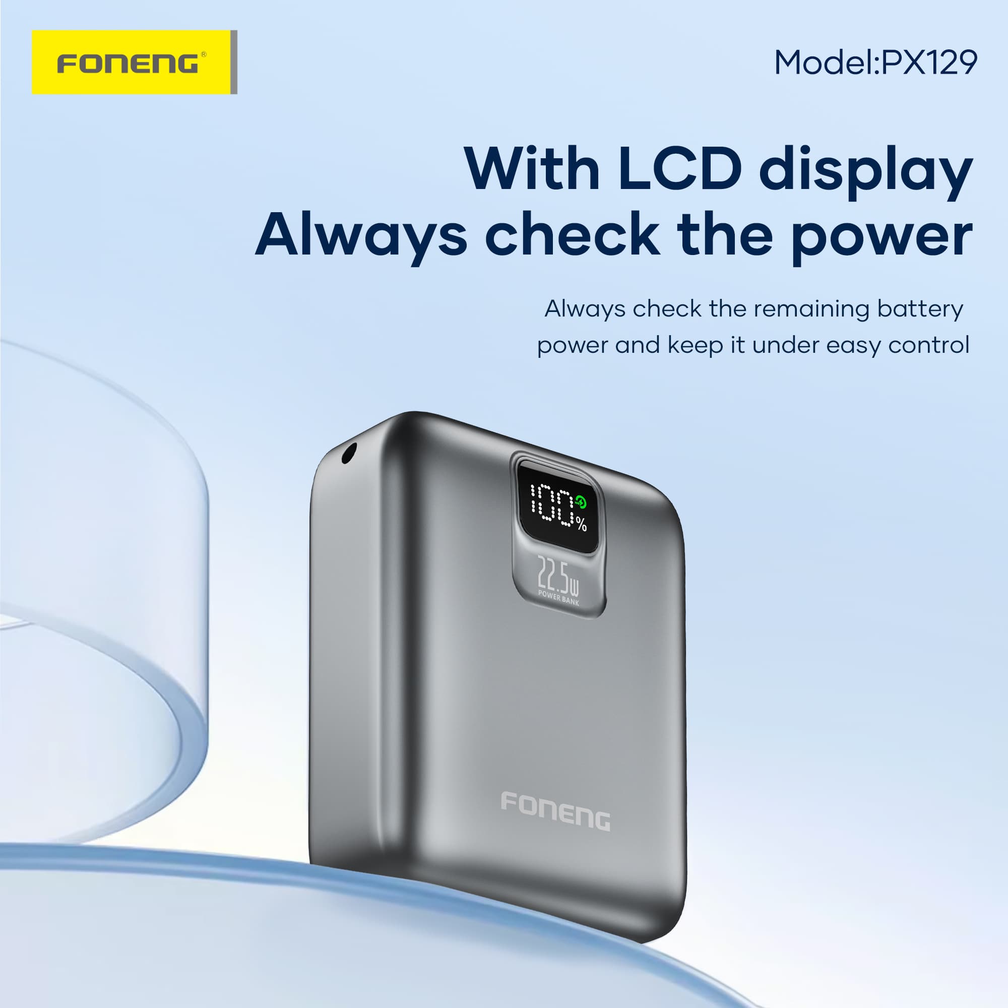 Foneng PX129 10000mAh Mini Powerbank 22.5W & 2 Outputs — image 2