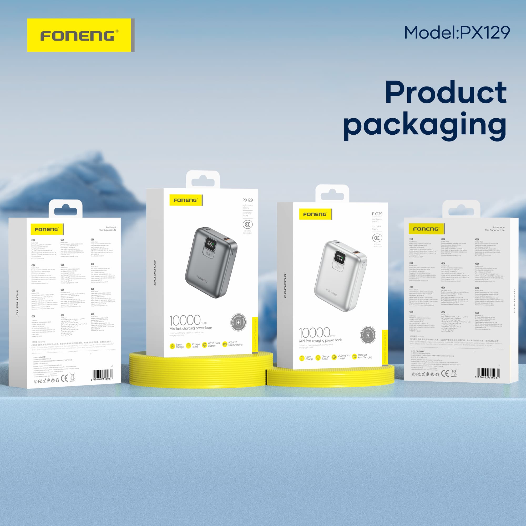 Foneng PX129 10000mAh Mini Powerbank 22.5W & 2 Outputs — image 4