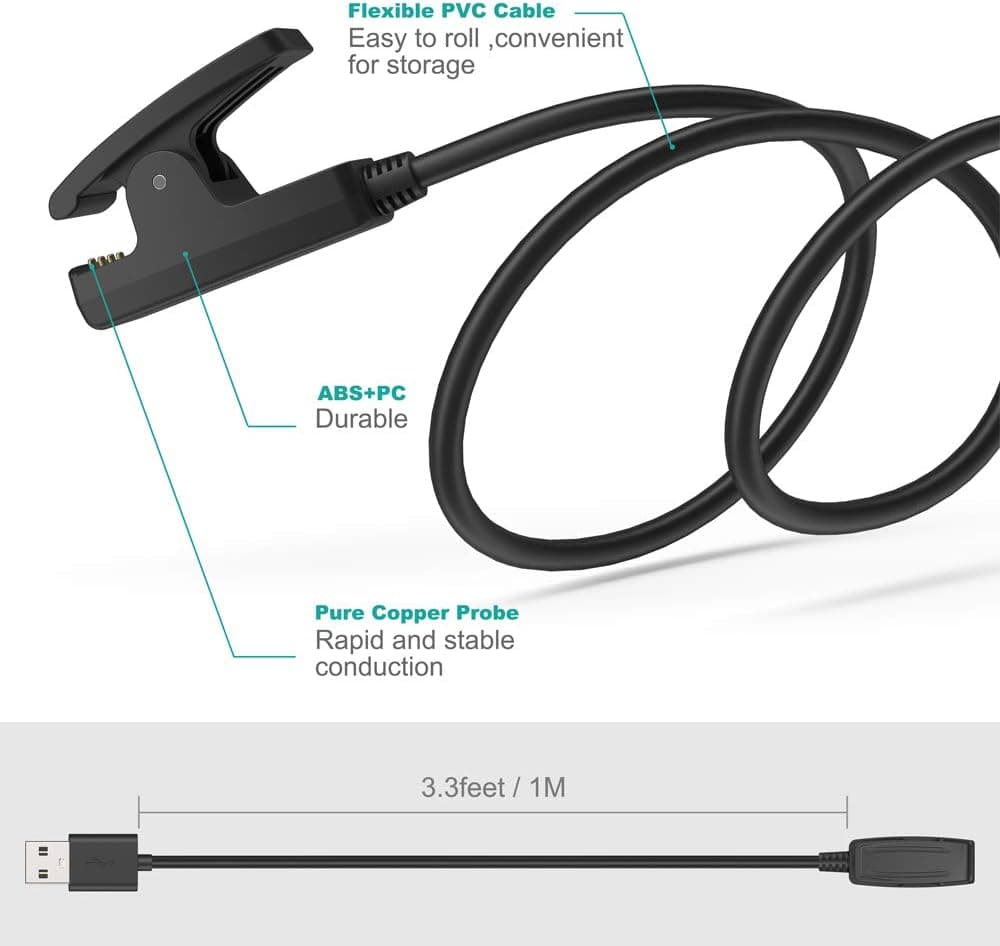 Garming Watch Charger For Garmin Lily Forerunner 35 230 235 630 645 Approach G10 S20 Vivomove HR ForeAthlete 35J — image 3