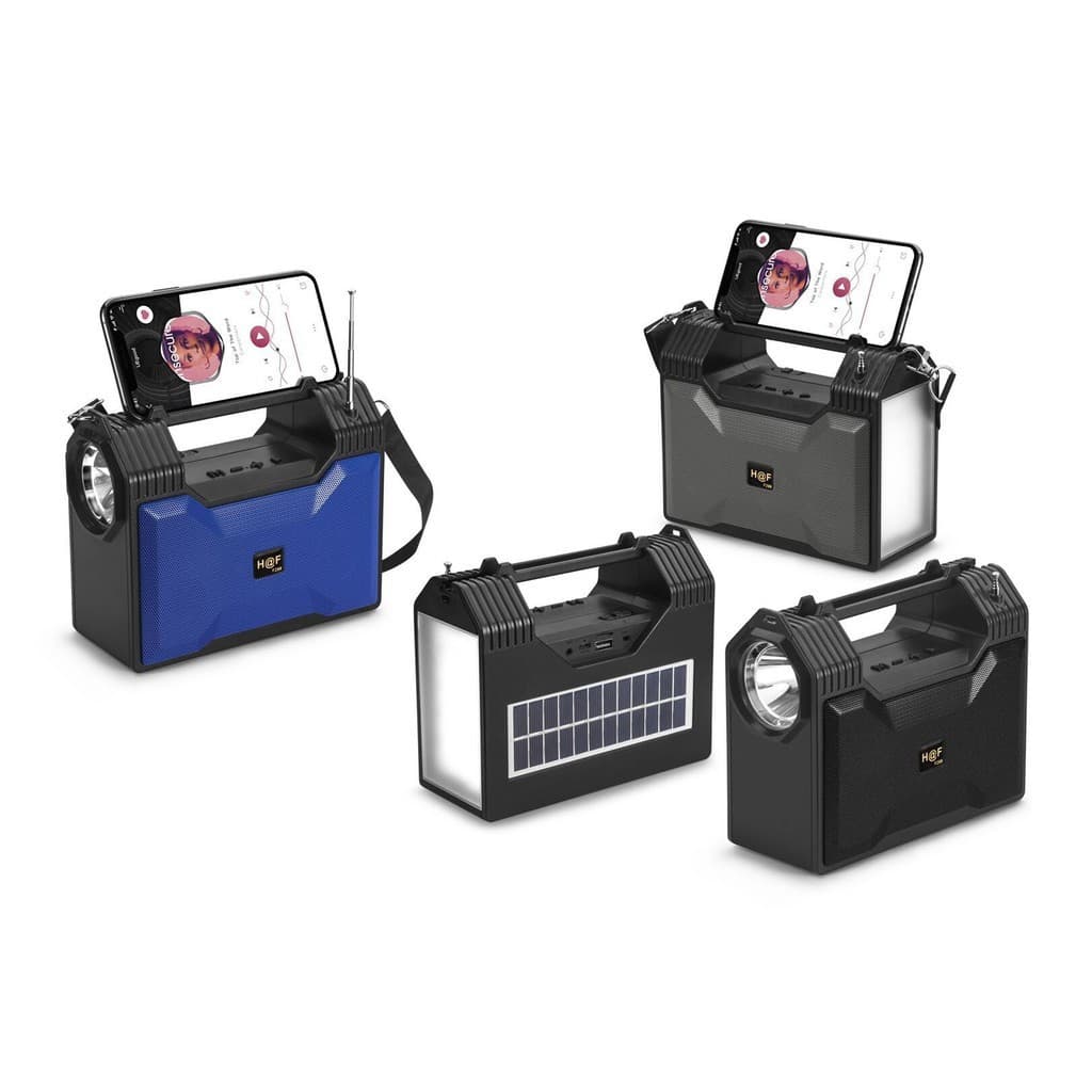 H@F HF-F299 Wireless Bluetooth Speaker Solar Rechargeable Torch Light FM Radio TF Slot — image 4