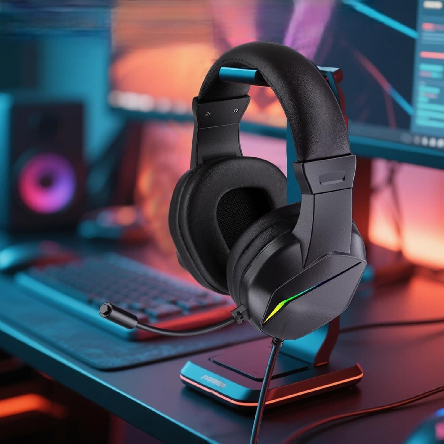 H21 Wired Gaming Headset With RGB Light & Noise Canceling Mic — image 3