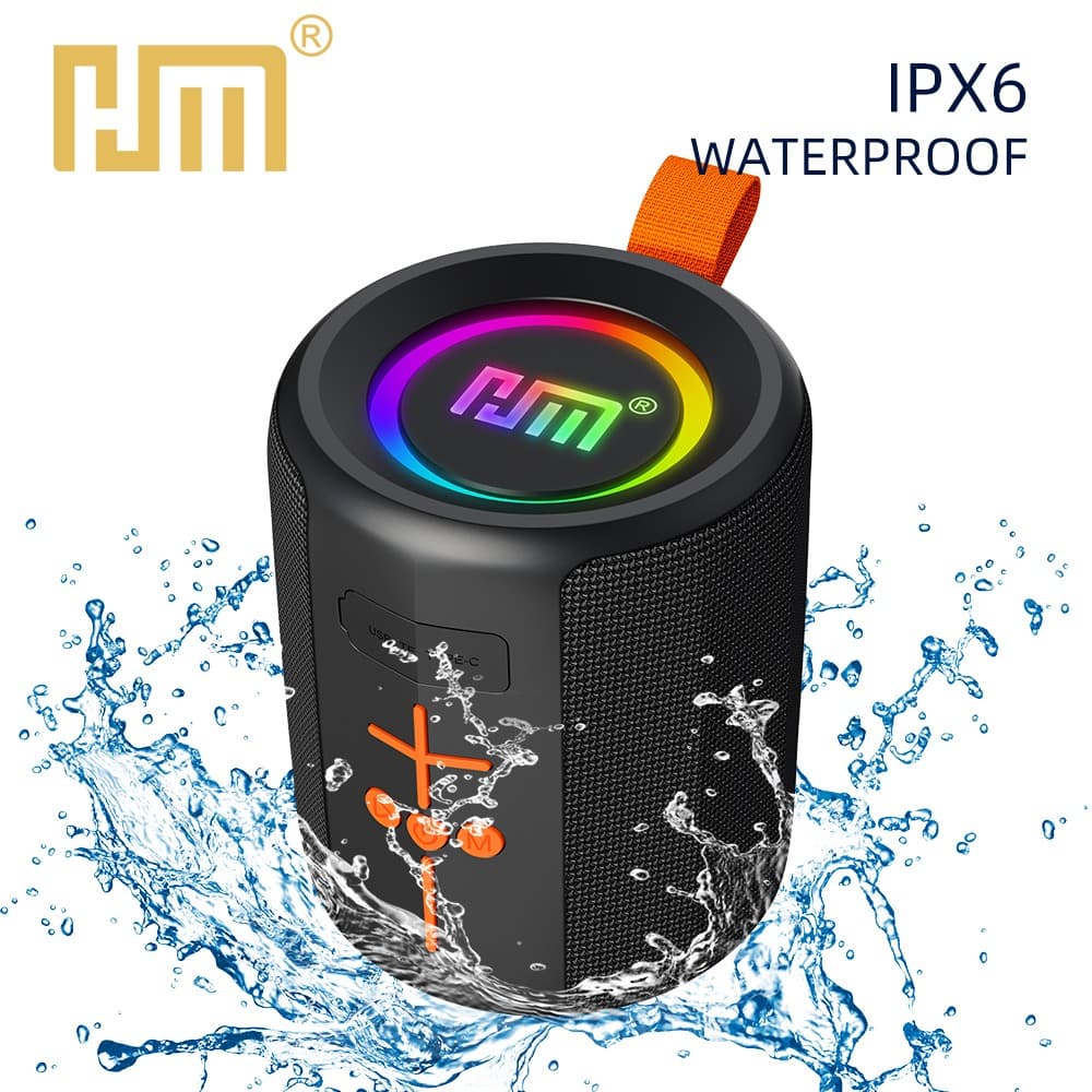 HM-849 Portable IPX4 Waterproof Wireless Speaker With RGB Lighting — image 2