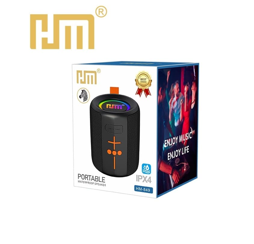 HM-849 Portable IPX4 Waterproof Wireless Speaker With RGB Lighting — image 5