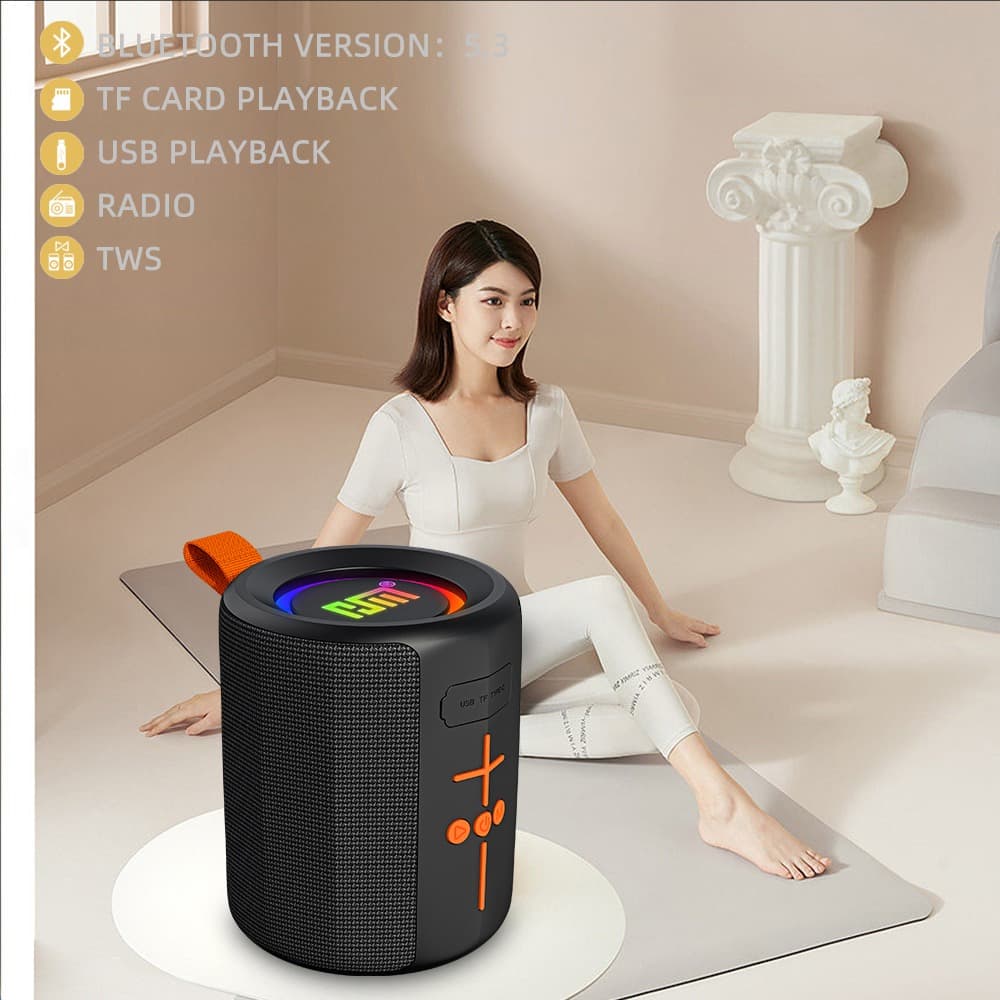 HM-849 Portable IPX4 Waterproof Wireless Speaker With RGB Lighting — image 3