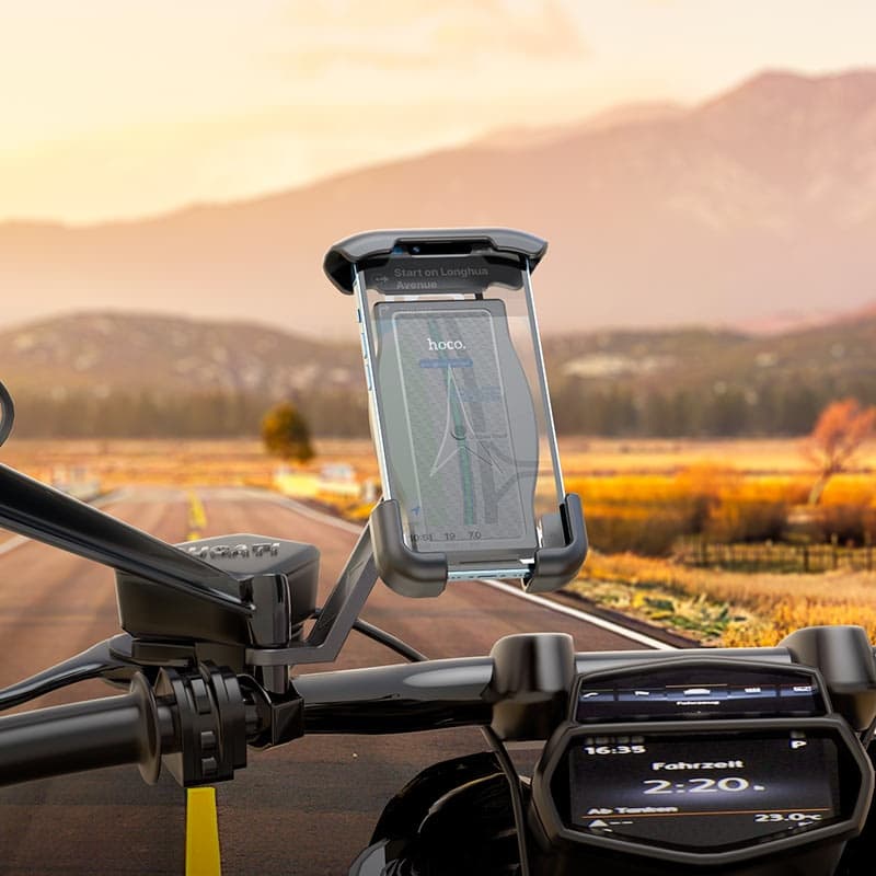 HOCO CA119 Follow Motorcycle Phone Holder – Rearview Mirror Mount For 4.5–7″ Devices — image 5