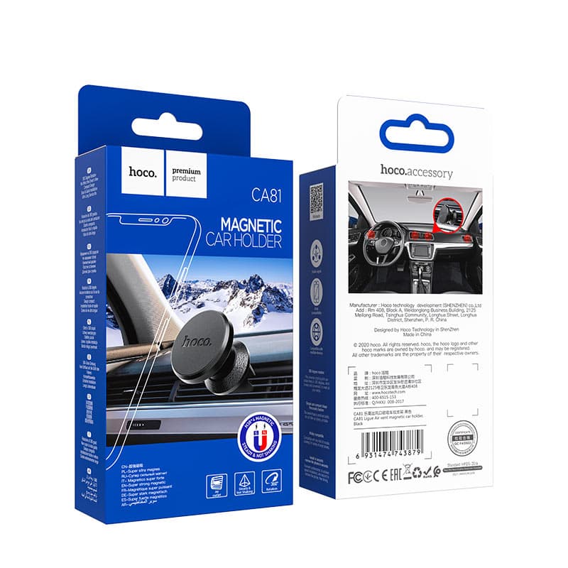 Hoco CA81 Magnetic Car Phone Holder For Air Outlet — image 4