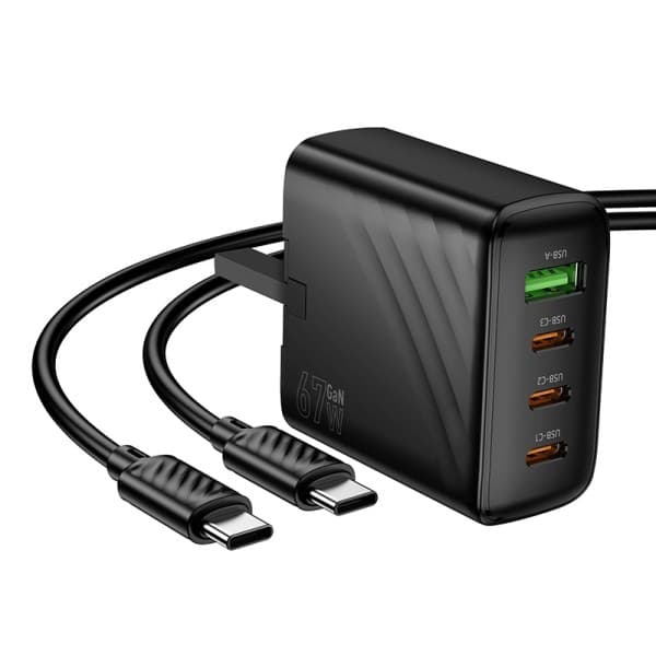 Hoco CS27B PD 67 Watt GaM Wall Charger Set With Type C Cable — image 3