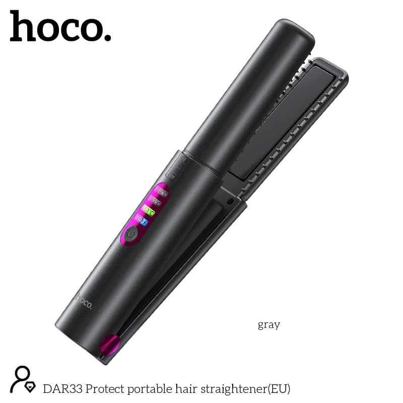 Hoco DAR33 5000mAh Rechargeable Portable Hair Straightner — image 1