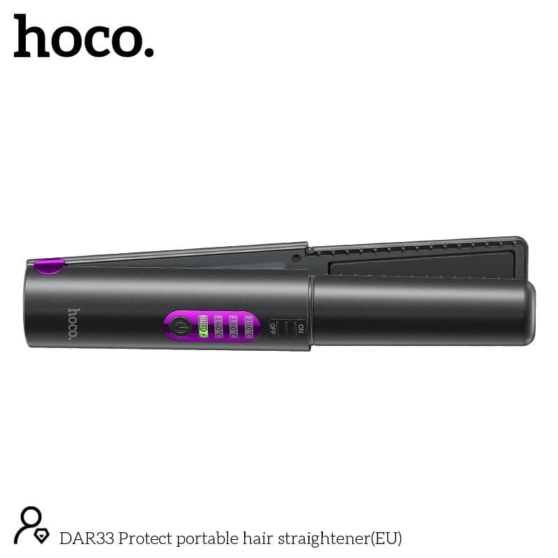 Hoco DAR33 5000mAh Rechargeable Portable Hair Straightner — image 4
