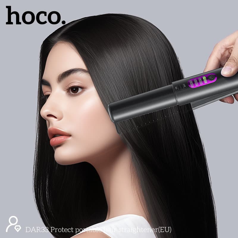 Hoco DAR33 5000mAh Rechargeable Portable Hair Straightner — image 3