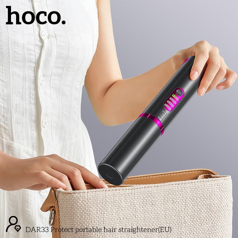 Hoco DAR33 5000mAh Rechargeable Portable Hair Straightner — image 2