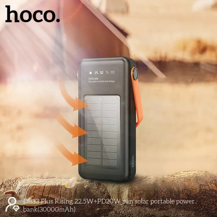 HOCO DB33 Plus Rising 30000mAh 22.5W+PD20W Sun Solar Portable Powerbank — image 2