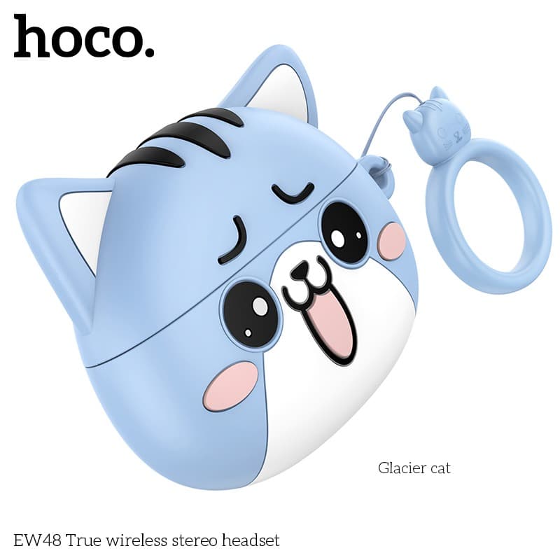 HOCO EW48 True Wireless Stereo Earbuds Bluetooth 5.3 Cute Cat Design — image 4