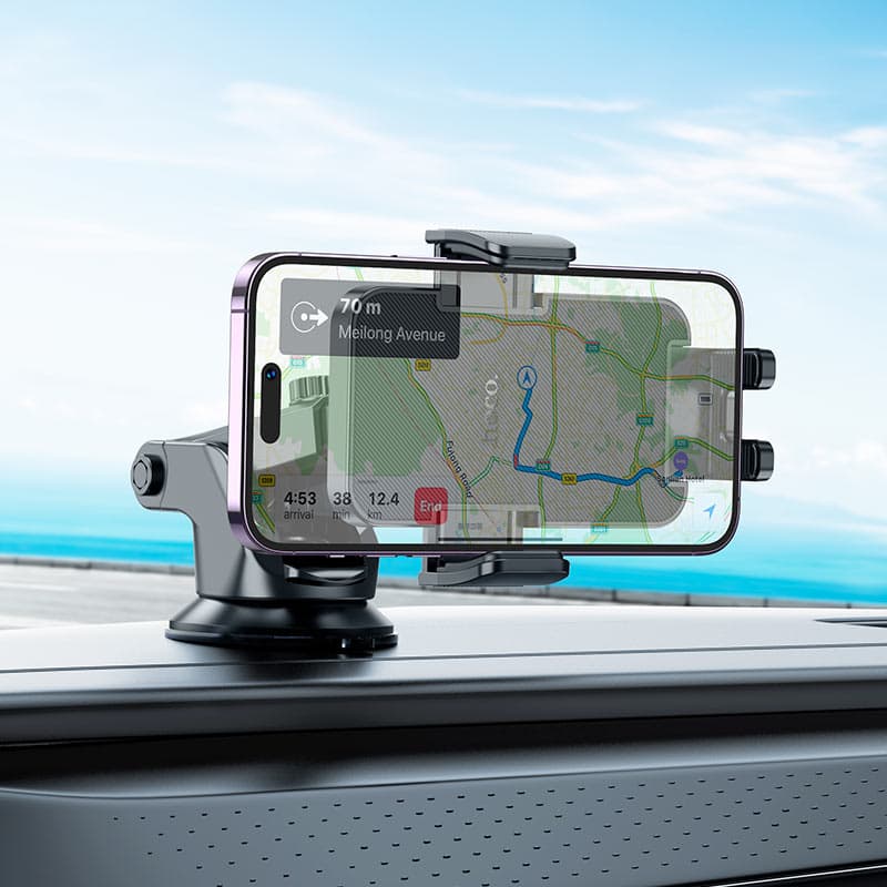 Hoco H37 Car Phone Holder Press Type Clamp Mount For 4.5–7 Inch Smartphones — image 3