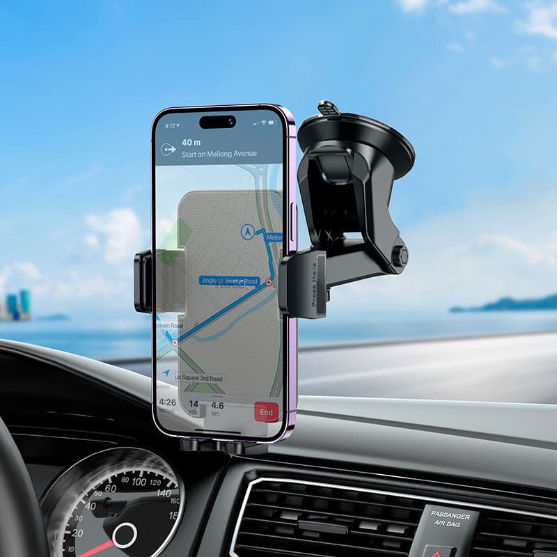 Hoco H37 Car Phone Holder Press Type Clamp Mount For 4.5–7 Inch Smartphones — image 2