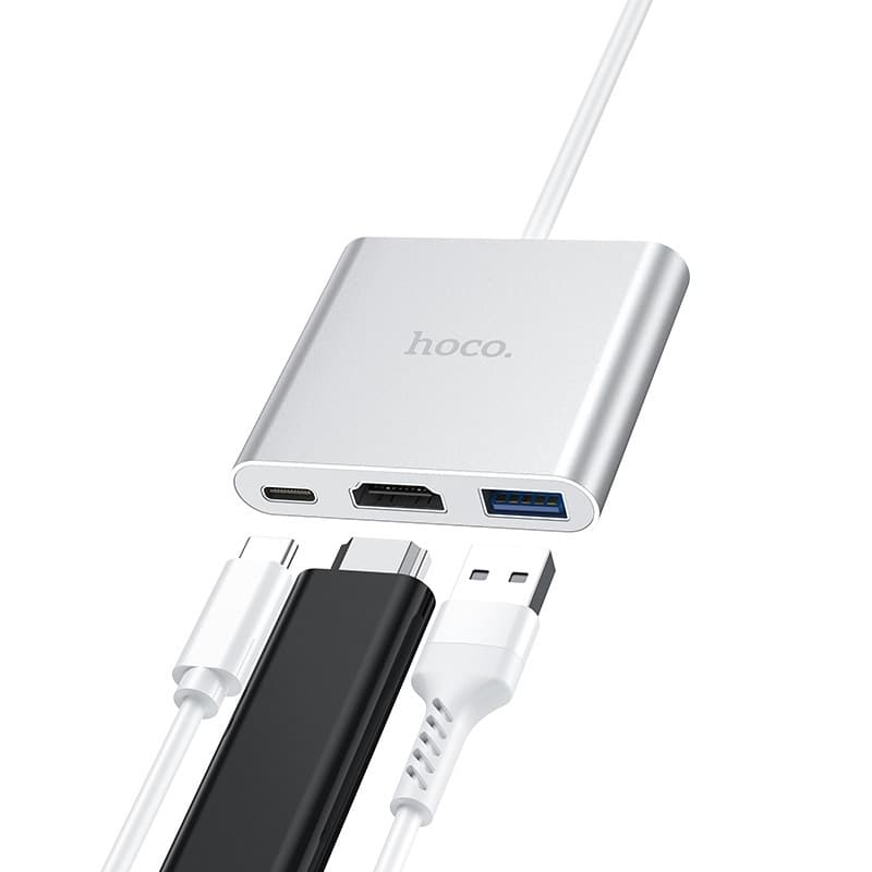 Hoco HB14 Type C Hub USB3.0 + HDMI + PD — image 1