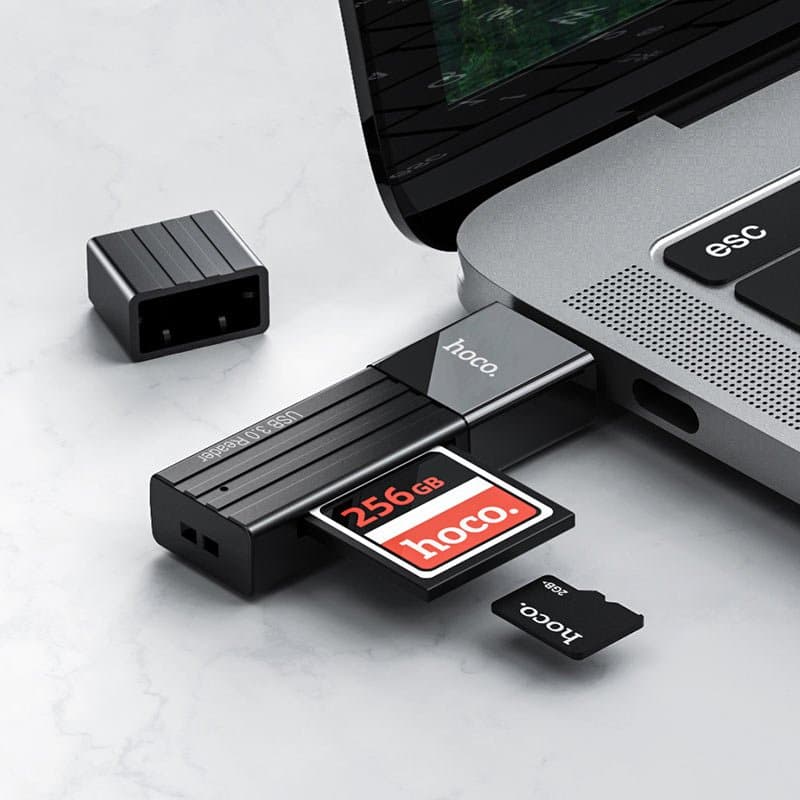 Hoco HB20 Mindful Card Reader 2 In 1 USB3.0 — image 1