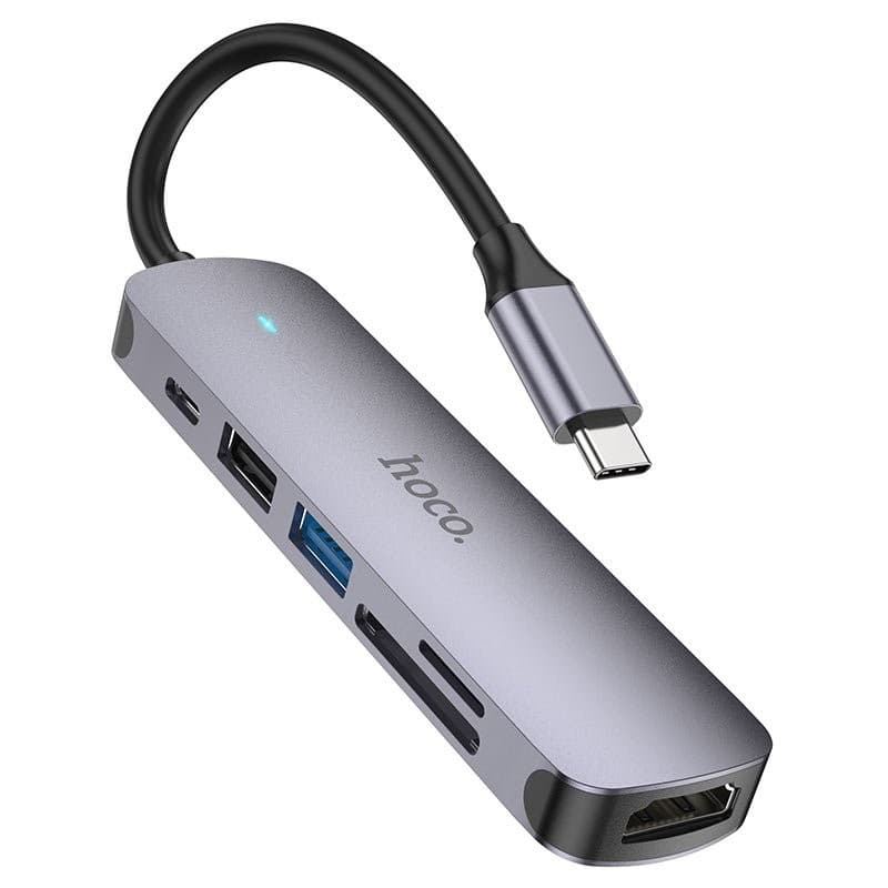 Hoco HB28 Type C Hub HDTV + PD + USB3.0 + USB2.0 + SD + TF — image 2