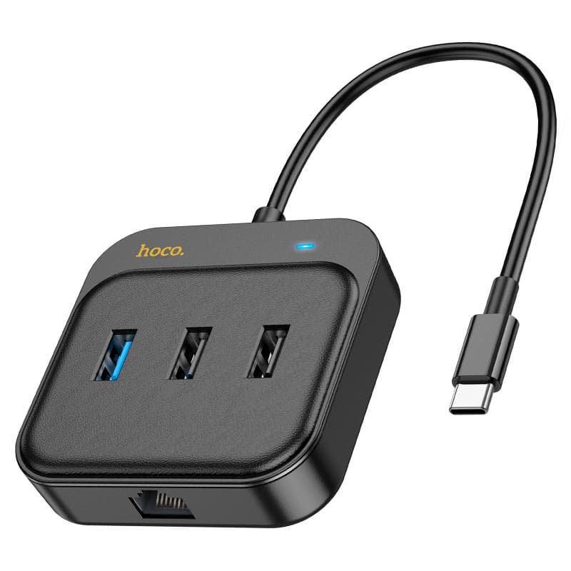 Hoco HB37 Type-C Hub HDTV + RJ45 + USB-A3.0 + 2 × USB-A2.0 + Type-C — image 1