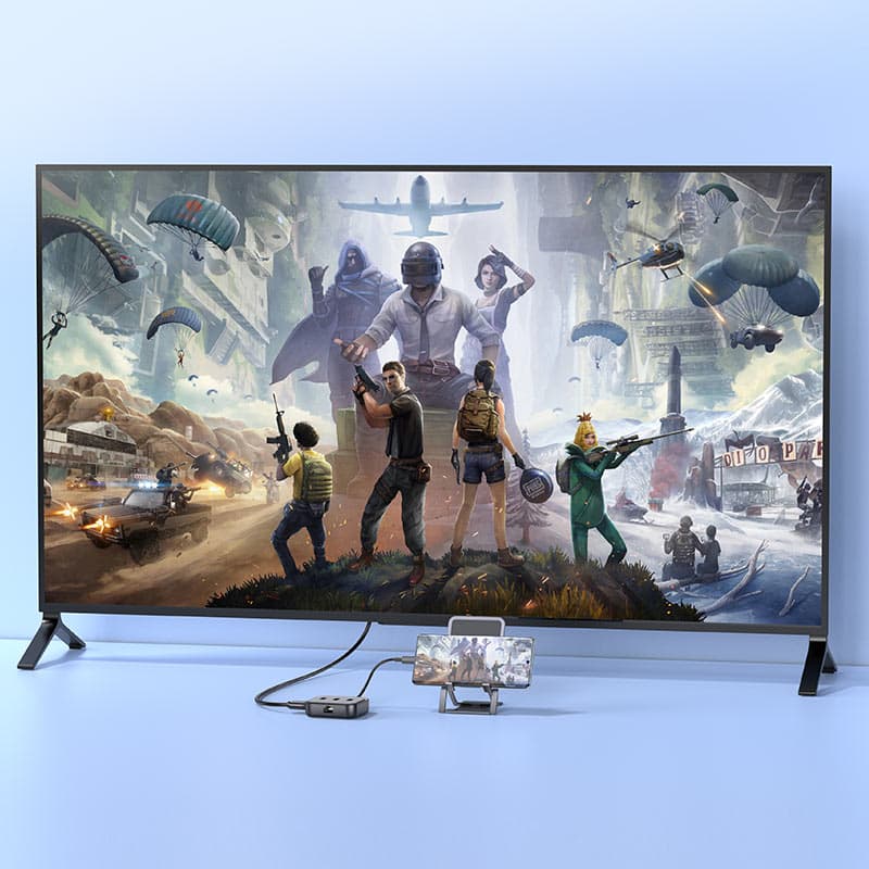 Hoco HB37 Type-C Hub HDTV + RJ45 + USB-A3.0 + 2 × USB-A2.0 + Type-C — image 3