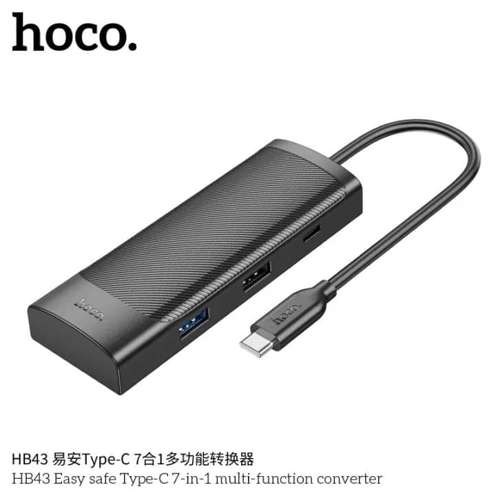 Hoco HB43 Easy Safe Type C 7 In 1 Multifunction Adapter — image 2