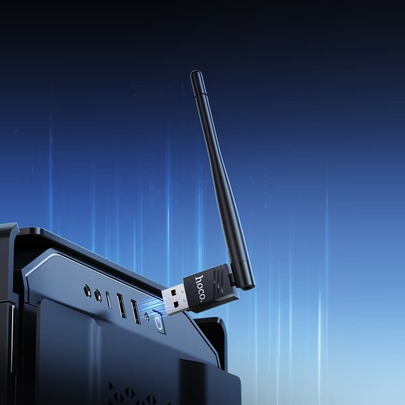 Hoco HI37 High-Gain 150Mbps Wi-Fi 4 USB Adapter – RTL8188GU Chipset — image 3